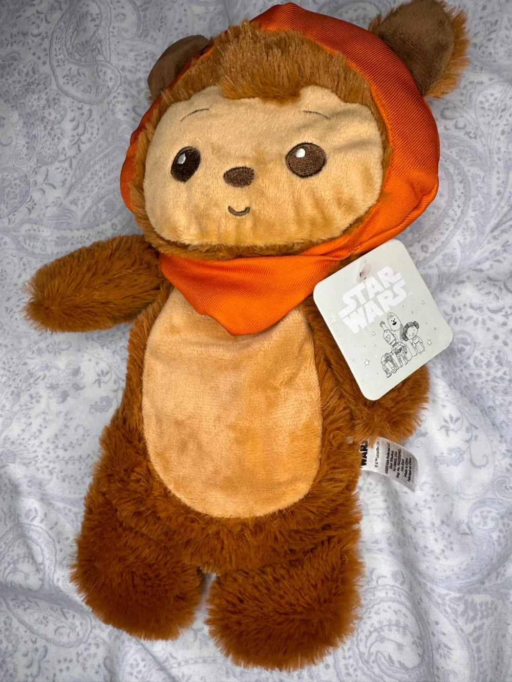 Star Wars Soft Plush Ewok Infant Toy - Brown and Orange